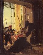 Pilgrims in the Doorway of a Church Karl Briullov